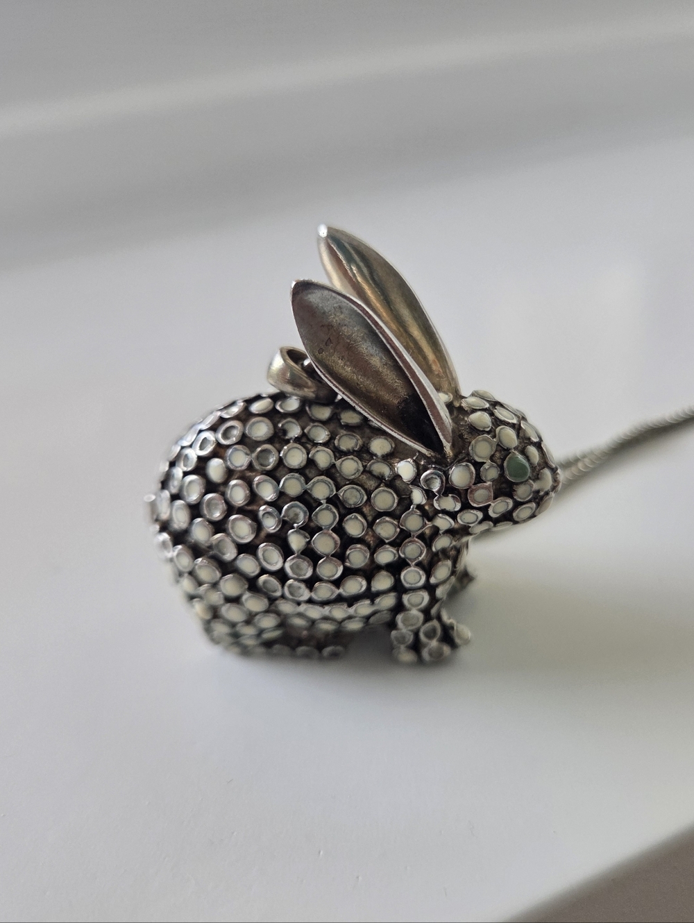 (NWT) Lucky Sterling Silver Rabbit Pendant Necklace - Picture 2 of 8